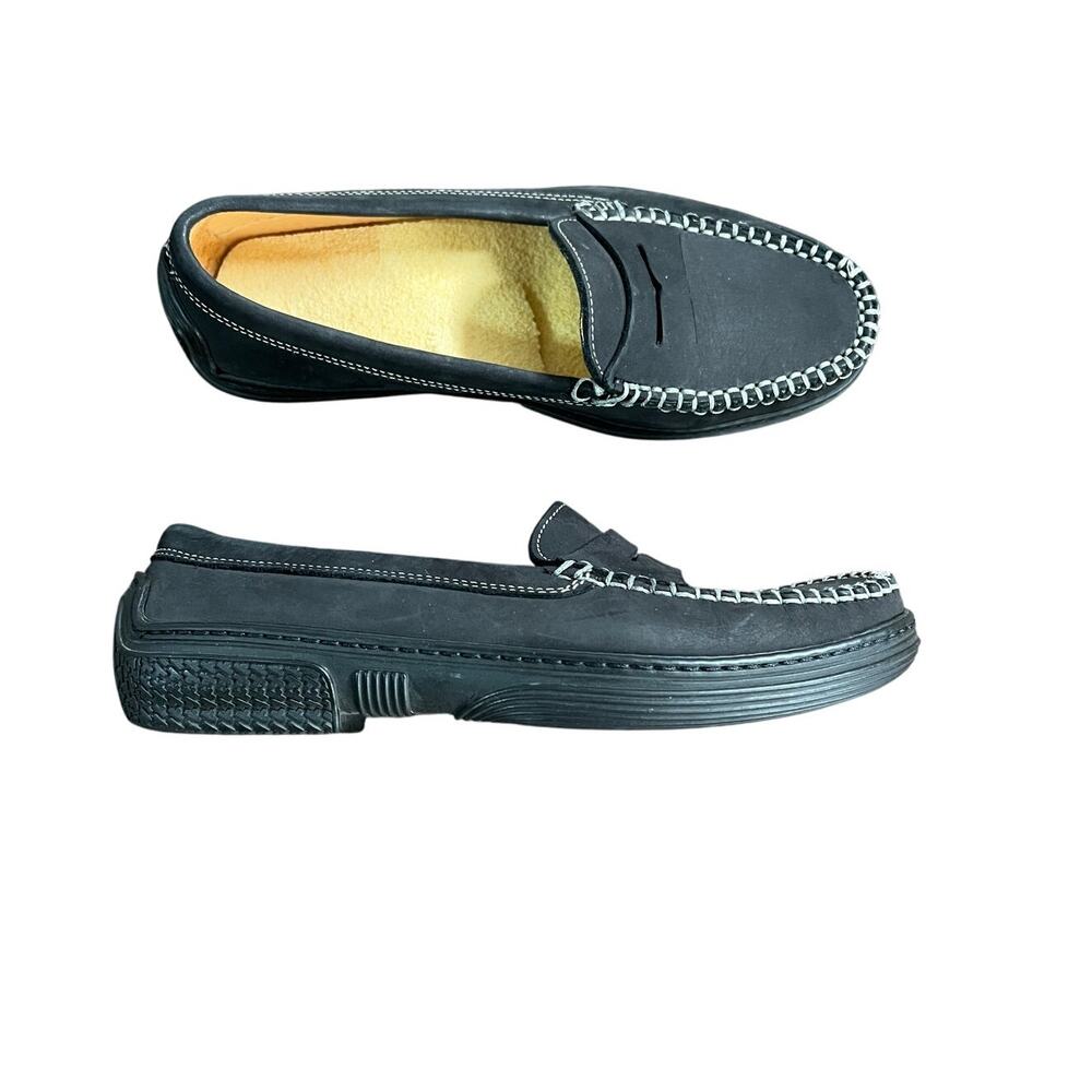 Dooney & Bourke Doli Black Nubuck Driving Loafer Rubber Sole Womens's 5.5